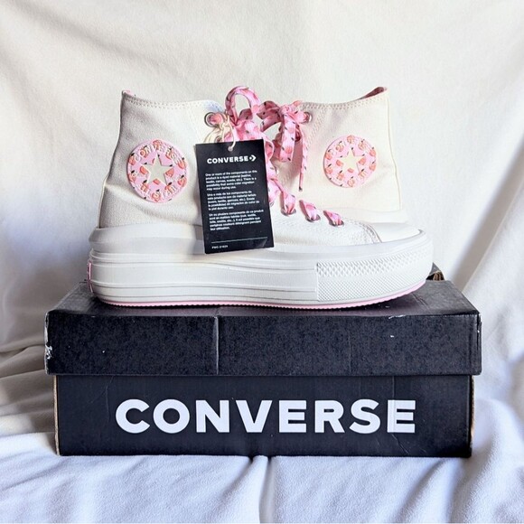 Chuck Taylor All Star Move Platform Pink Peaches Size 7.5 New in Box - Picture 1 of 16
